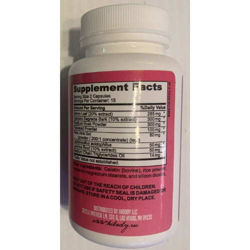 HIBODY Detox & Cleanse Colon – Dietary Supplement, 30 Capsules | Digestive Cleanse & Gut Support Formula