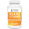 Dr. Berg Vitamin D3 K2 Supplement w/MCT Oil, 10,000 IU Vitamin D3, 120 Capsules