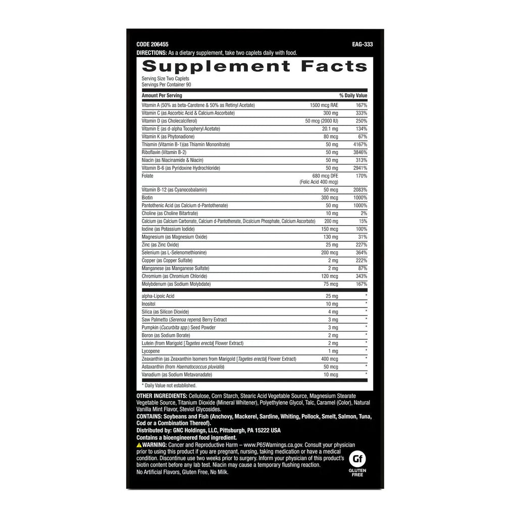 GNC Mega Men Multivitamin Immune Energy Boost Support Antioxidants 180pcs NEW