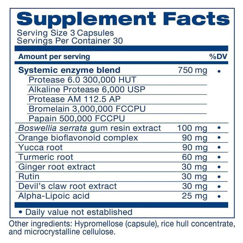 LivingWell HEAL-N-SOOTHE Proteolytic Enzymes Pain Relief & Inflammation