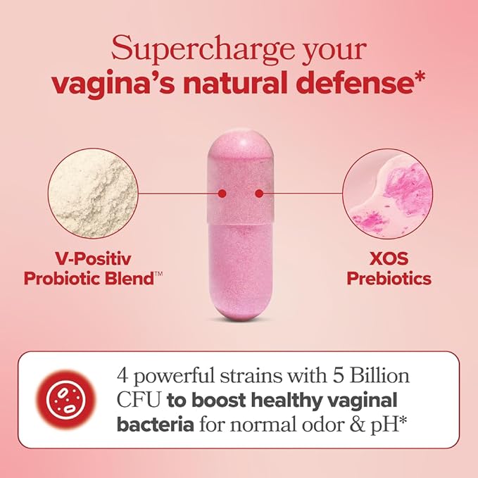 O Positiv URO Vaginal Probiotics for Women – pH Balance & Vaginal Health Support – 60 Capsules (1 Month Supply)